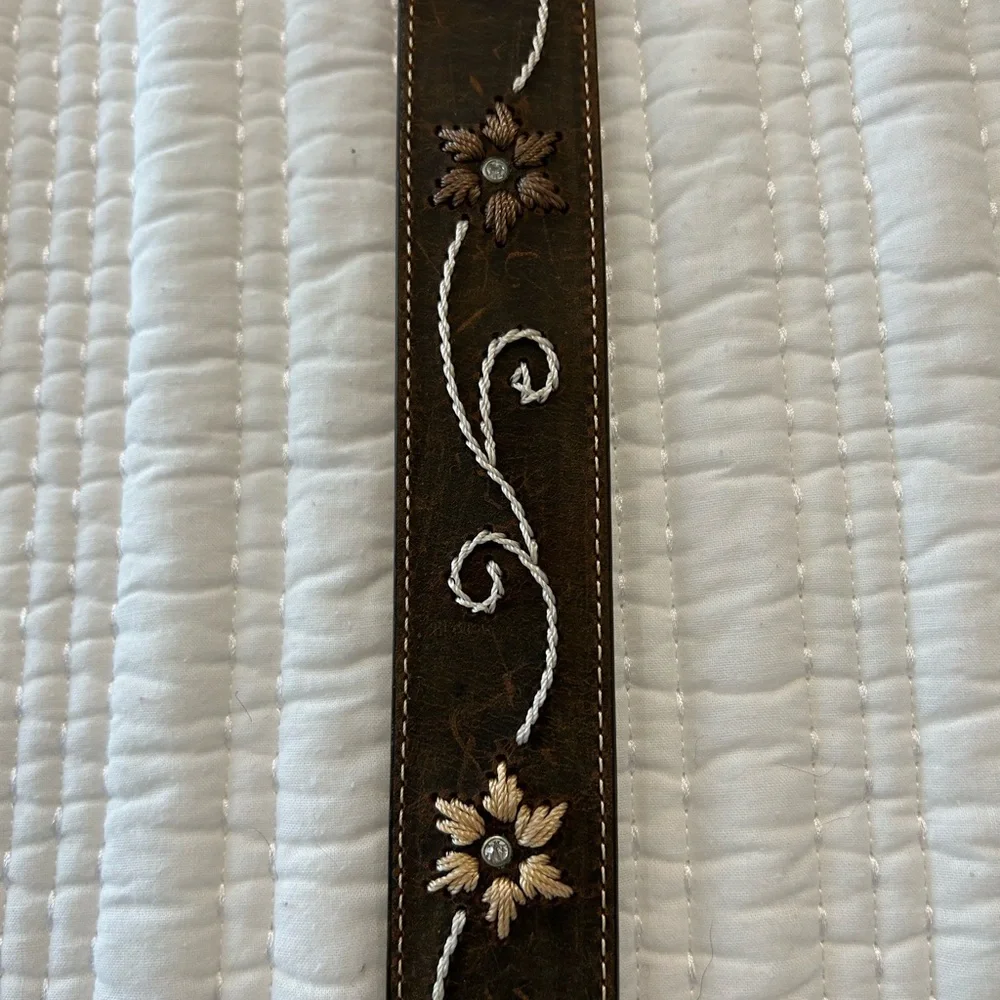 NWOT Nocona Ladies Western Rhinestone Belt Brown with Silver Buckle Size L - Picture 5 of 6